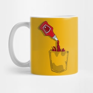 Saucy Splash - Ketchup Delight in Mustard Pocket Mug